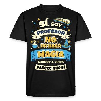 I'm a Teacher, I Don't Do Magic - Men's Premium Organic T-Shirt - black - Front - Nico (187cm)