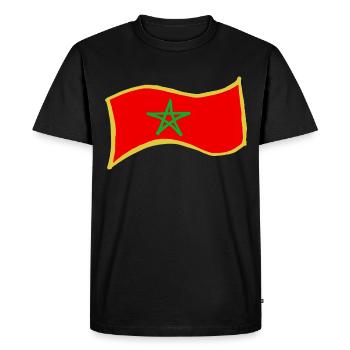 Flag of Morocco Moroccan Star - Men's Premium Organic T-Shirt - black - Front - Nico (187cm)