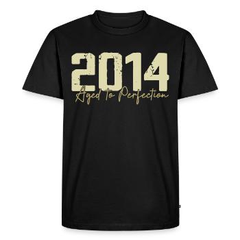 Original 2014 Rétro 2014 Cadeau d’anniversaire 2014 - T-shirt Premium bio Homme - noir - Devant - Nico (187cm)