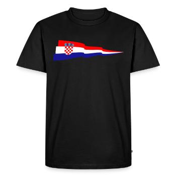 Croatia Hrvatska flag flag Hrvate Domovina - Men's Premium Organic T-Shirt - black - Front - Nico (187cm)