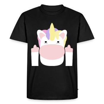 middle finger - Men's Premium Organic T-Shirt - black - Front - Nico (187cm)