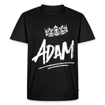 Adam - Men's Premium Organic T-Shirt - black - Front - Nico (187cm)
