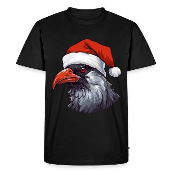 Corbeau Corbeau Noël tête d’animal - T-shirt Premium bio Homme - noir - Devant - Nico (187cm)