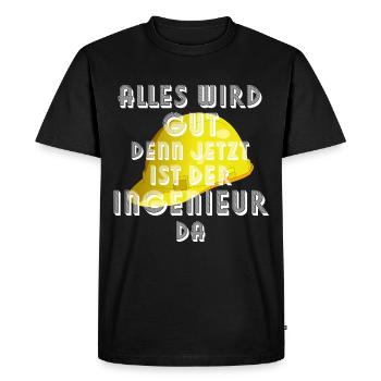 Ingenieur Bauingenieur Sprüche Helm - Männer Premium Bio T-Shirt - Schwarz - Vorne - Nico (187cm)