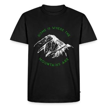 montagnes montagnes en plein air - T-shirt Premium bio Homme - noir - Devant - Nico (187cm)