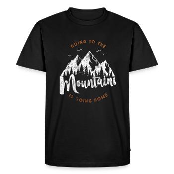 Les montagnes à la maison - T-shirt Premium bio Homme - noir - Devant - Nico (187cm)