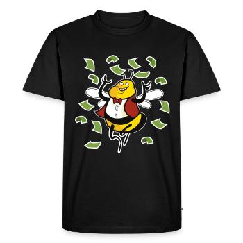 Abeille Empire riche - T-shirt Premium bio Homme - noir - Devant - Nico (187cm)