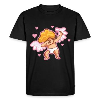 Amor dabbing valentin - T-shirt Premium bio Homme - noir - Devant - Nico (187cm)