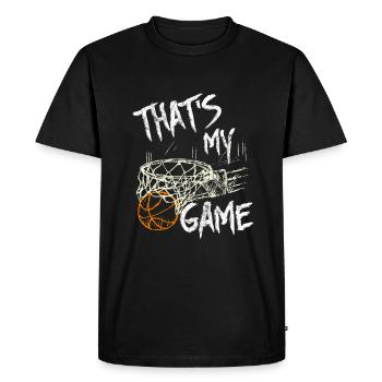 Basketball mon jeu - T-shirt Premium bio Homme - noir - Devant - Nico (187cm)