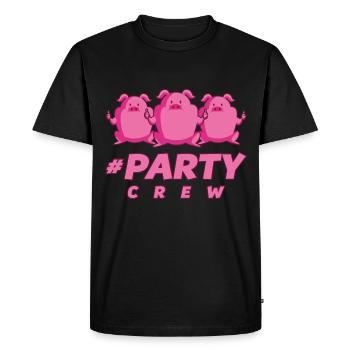 Pig party - Men's Premium Organic T-Shirt - black - Front - Nico (187cm)