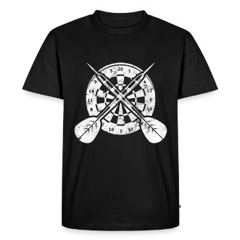 Fléchettes - T-shirt Premium bio Homme - noir - Devant - Nico (187cm)