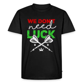 Les fléchettes disent bonne chance - T-shirt Premium bio Homme - noir - Devant - Nico (187cm)