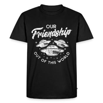 Citation d'amitié - T-shirt Premium bio Homme - noir - Devant - Nico (187cm)