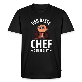 Le meilleur patron est bébé - T-shirt Premium bio Homme - noir - Devant - Nico (187cm)