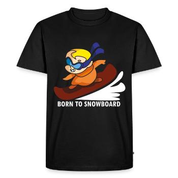 snowboard baby snowboarding - Men's Premium Organic T-Shirt - black - Front - Nico (187cm)