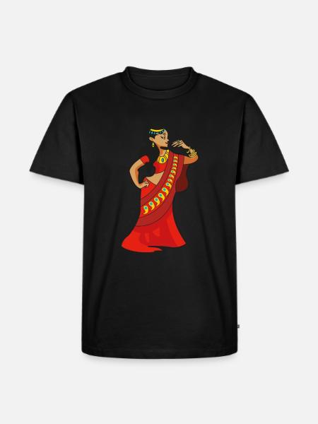 india woman indian bollywood - Men's Premium Organic T-Shirt - black