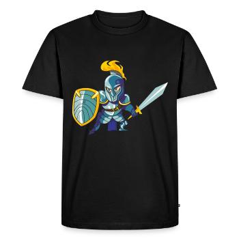 bande dessinée chevalier moyen age - T-shirt Premium bio Homme - noir - Devant - Nico (187cm)