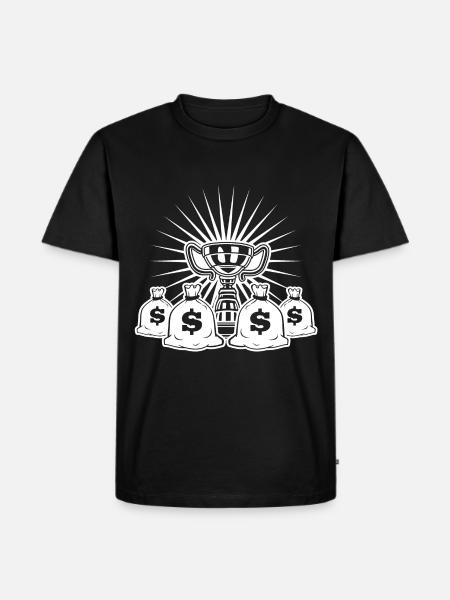 winner cup winner money - Men's Premium Organic T-Shirt - black