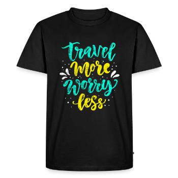 Voyage voyage - T-shirt Premium bio Homme - noir - Devant - Nico (187cm)