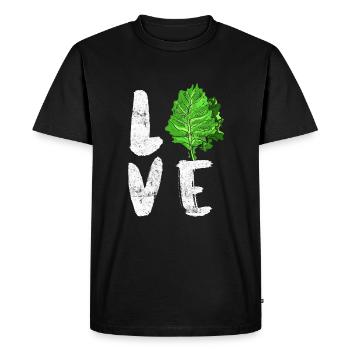J'adore la salade - T-shirt Premium bio Homme - noir - Devant - Nico (187cm)