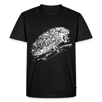 animal hérisson - T-shirt Premium bio Homme - noir - Devant - Nico (187cm)