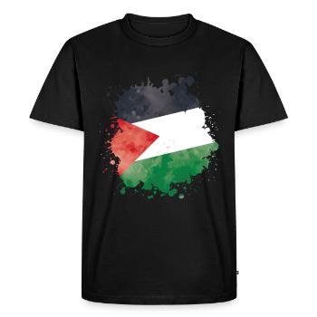palestina flag palestine blob - Men's Premium Organic T-Shirt - black - Front - Nico (187cm)