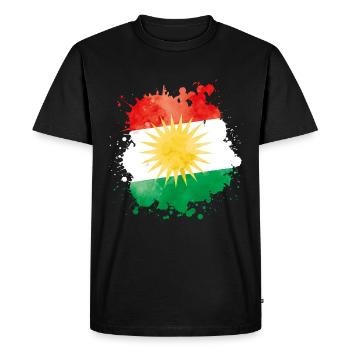 Blob drapeau du Kurdistan - T-shirt Premium bio Homme - noir - Devant - Nico (187cm)