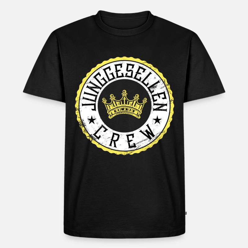 junggesellen crew - Männer Premium Bio T-Shirt - Schwarz