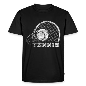 Tennis Sport Raquettes de tennis - T-shirt Premium bio Homme - noir - Devant - Nico (187cm)