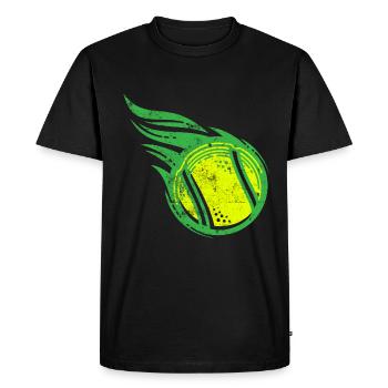 Balle de tennis balle de tennis - T-shirt Premium bio Homme - noir - Devant - Nico (187cm)