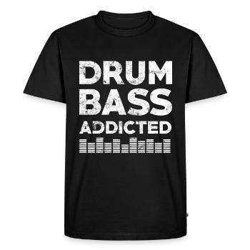 Musique de soirée Drum n Bass - T-shirt Premium bio Homme - noir - Devant - Nico (187cm)