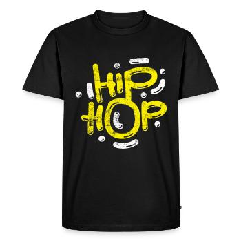 Musique hip hop - T-shirt Premium bio Homme - noir - Devant - Nico (187cm)