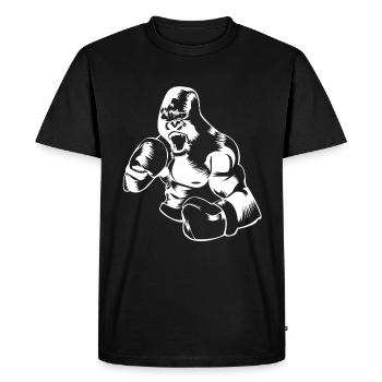 gorilla boxe - T-shirt Premium bio Homme - noir - Devant - Nico (187cm)