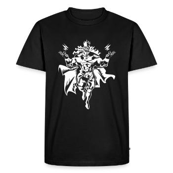 roi guerrier zeus king - T-shirt Premium bio Homme - noir - Devant - Nico (187cm)