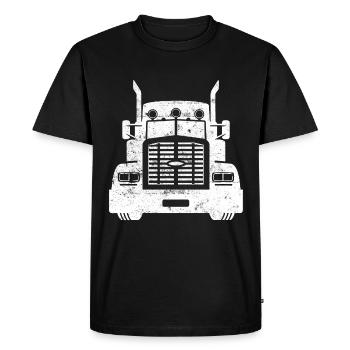 Camion camion routier camion routier - T-shirt Premium bio Homme - noir - Devant - Nico (187cm)