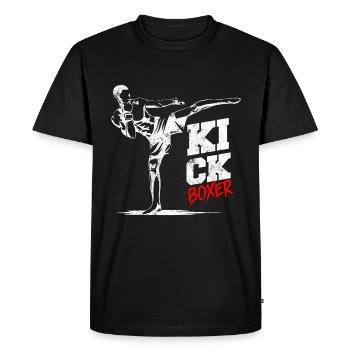 Kickboxing Sports de combat - T-shirt Premium bio Homme - noir - Devant - Nico (187cm)