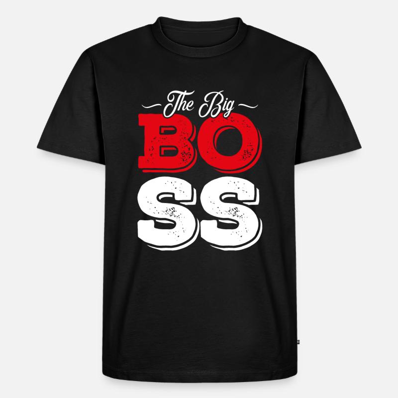big boss chef - Männer Premium Bio T-Shirt - Schwarz