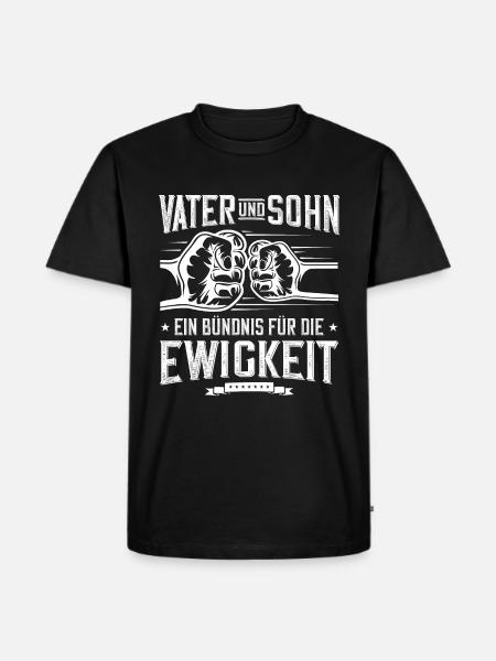 father son eternity punch - Men's Premium Organic T-Shirt - black