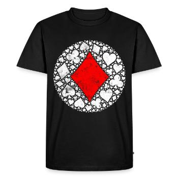 Cartes Symbole de Poker Check - T-shirt Premium bio Homme - noir - Devant - Nico (187cm)