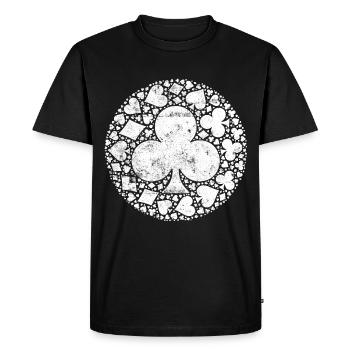 Cross Symbol Poker Circle - T-shirt Premium bio Homme - noir - Devant - Nico (187cm)