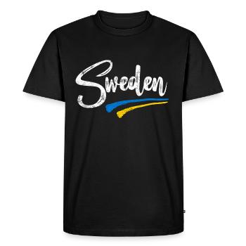 Suède - T-shirt Premium bio Homme - noir - Devant - Nico (187cm)