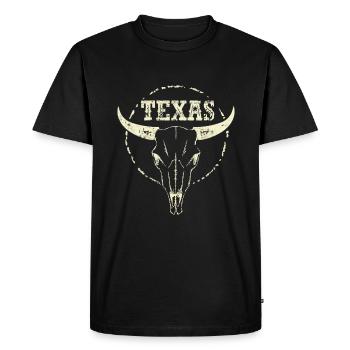 Texas Bull USA - Men's Premium Organic T-Shirt - black - Front - Nico (187cm)