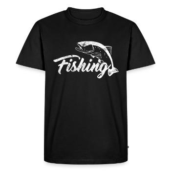 Fishing fishing fish - Men's Premium Organic T-Shirt - black - Front - Nico (187cm)