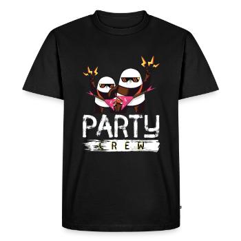 panda party crew - Men's Premium Organic T-Shirt - black - Front - Nico (187cm)