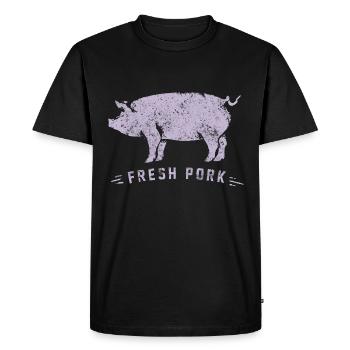 Pork Pork Farm - Men's Premium Organic T-Shirt - black - Front - Nico (187cm)