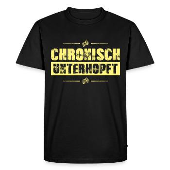 chroniquement sous-exploité - T-shirt Premium bio Homme - noir - Devant - Nico (187cm)