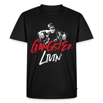 gangster en direct - T-shirt Premium bio Homme - noir - Devant - Nico (187cm)