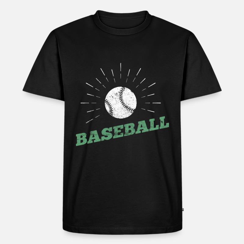Baseball Sport Logo - Männer Premium Bio T-Shirt - Schwarz