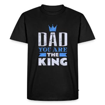 Papa roi papa - T-shirt Premium bio Homme - noir - Devant - Nico (187cm)
