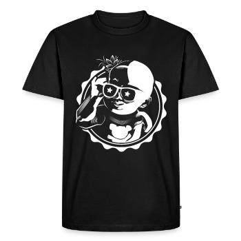baby cool child - Men's Premium Organic T-Shirt - black - Front - Nico (187cm)
